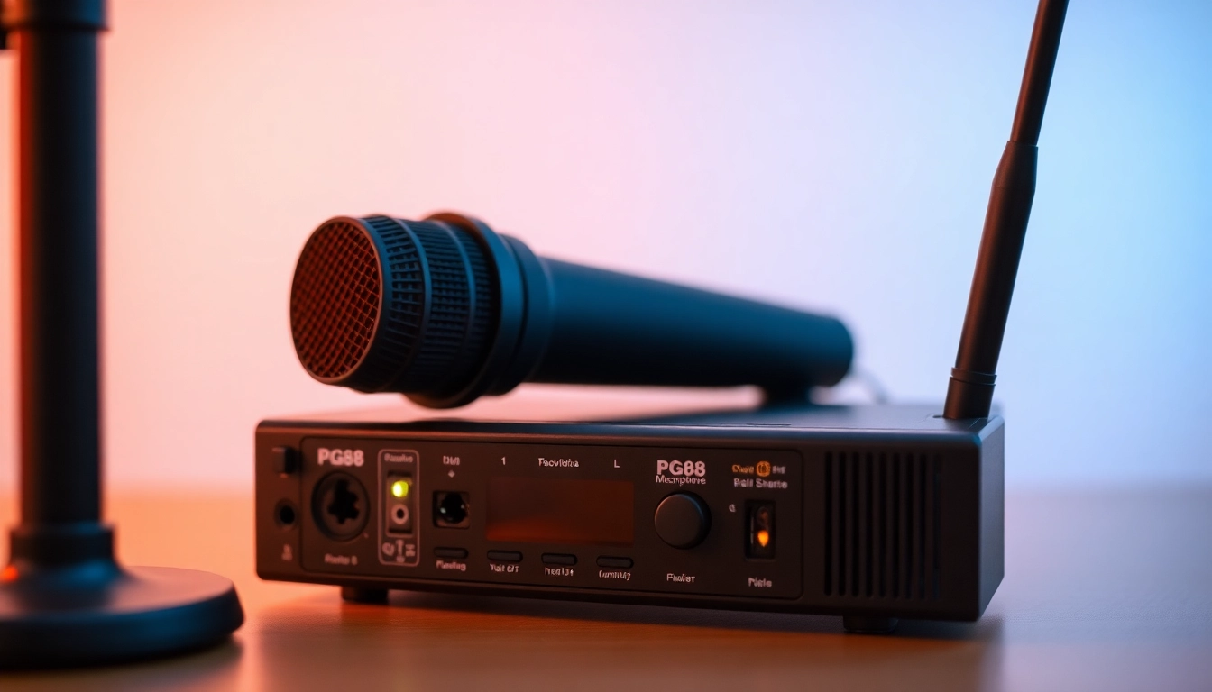 Efficient PG88 wireless microphone receiver with clear signal indicators for professional sound setups