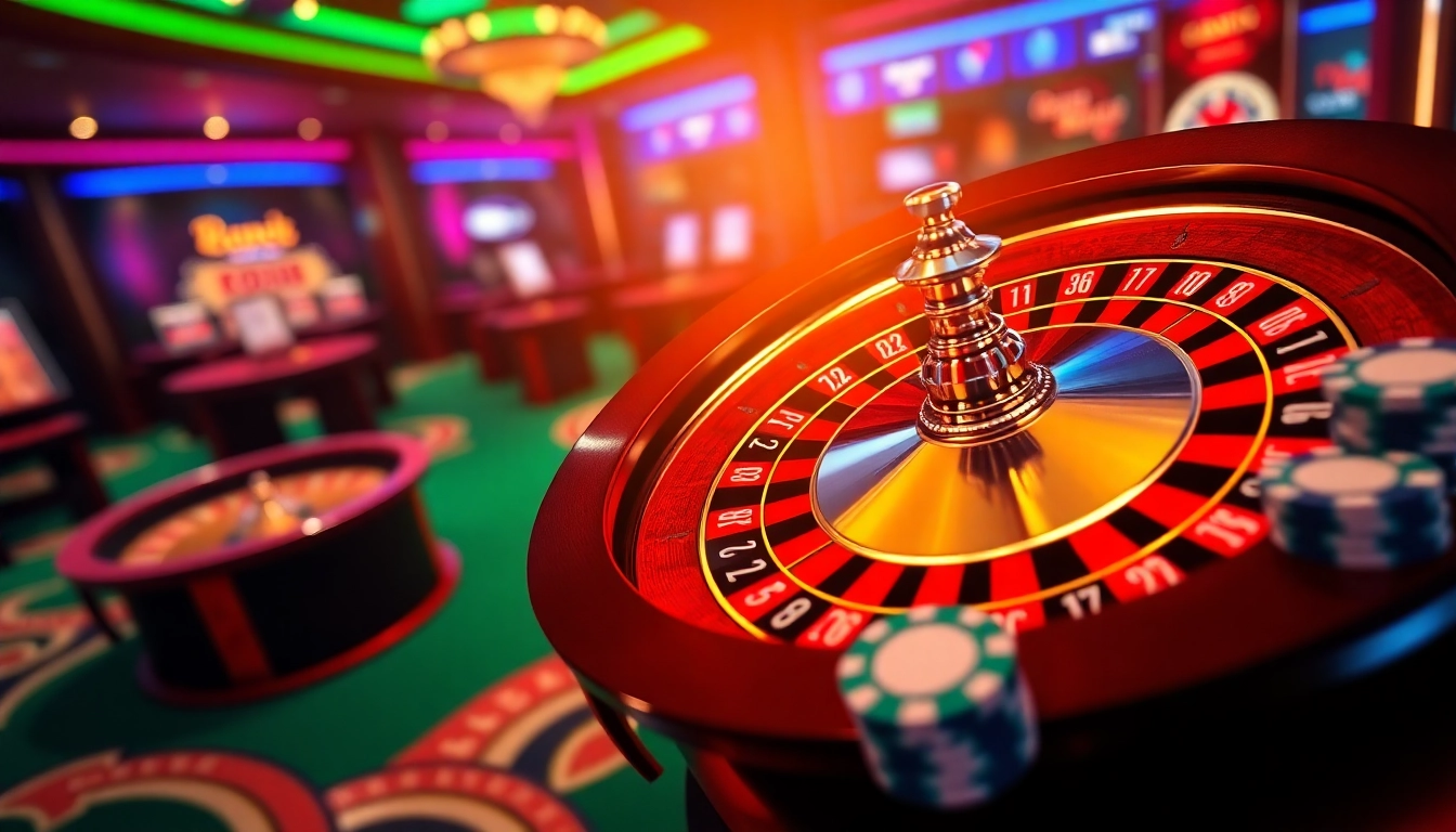 Engaging scene of a ck4444 bet in action with a digital roulette wheel and chips, highlighting online gaming excitement and platform interface for users.