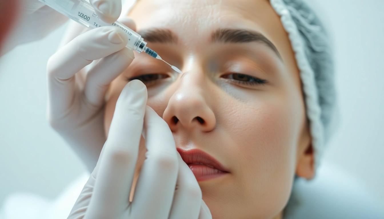Botox Behandlung: Professionelle Injektion für glatte Gesichtshaut in einer Klinik