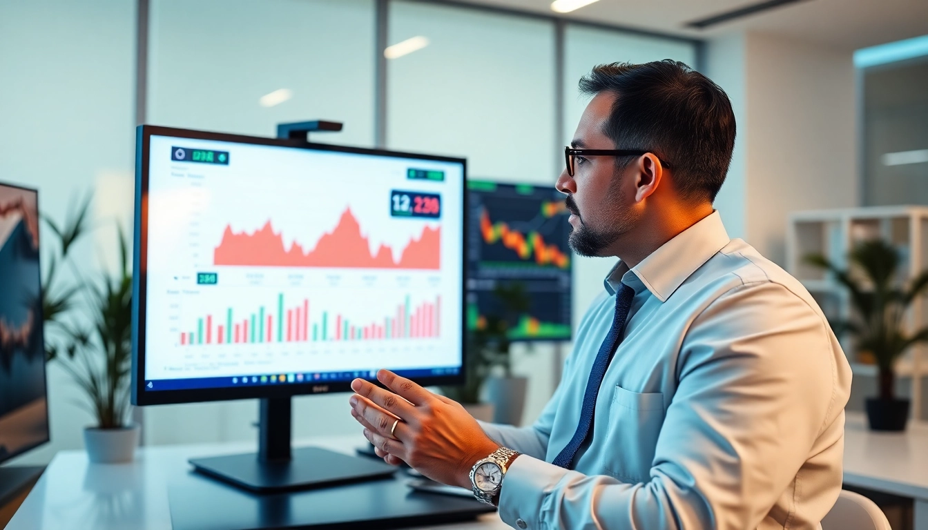 Investment Advice UK professional analyzing financial charts and investment data to guide